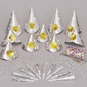 Happy New Year Party Collection NEW YEAR WINDOW SILVER BOX KIT FOR 10
