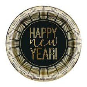 Happy New Year Party Collection-7 inch ROARING NEW YEARS FOIL PLATES (8 ct)