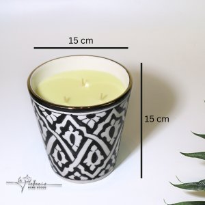 Black large conical candle