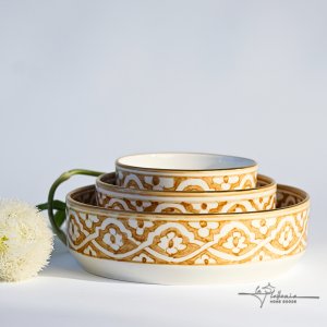 Yellow Round Chabi Chic Bowls Set - L / M / S