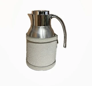 Cindy Leather Covered Carafe 1.0 Liter Cream