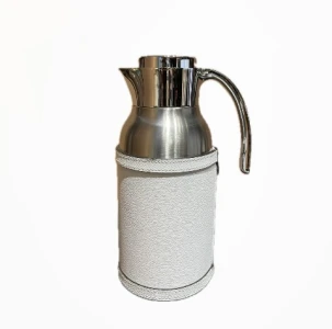 Cindy Leather Covered Carafe 1.5L White