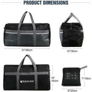 Extra Large Light Weight Foldable Duffel Bag 96L - Old Barcode 7340446635880 - Black