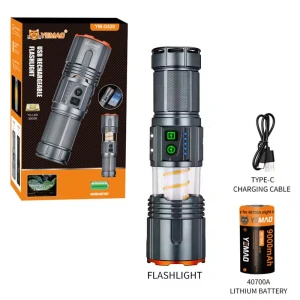 Rechargeable High Power Flashlight - 2 in 1