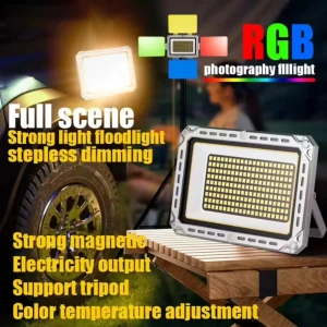 High Power LED Flood Lights Rechargeable RGB Filter Floodlight Video Panel