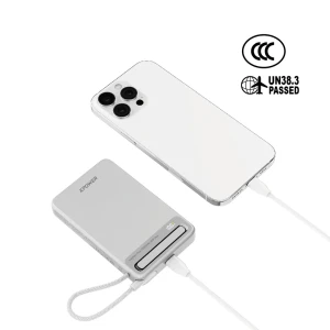 10000mAh 45W Power Bank with Type-C Cable & Stand CCC Safety XPower MagNetoPlus Aluminium Alloy   - Silver