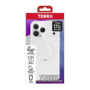 Torrii TORERO (Stand Case+MagSafe Compatible) for iPhone 17 Pro Max (6.9”) - Clear-4895264801007