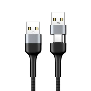 XPower BC24 2M 8 IN 1 2IN 4 OUT 100W PD3.0 Aluminium Alloy Sync & Fast Charge Cable - Gray