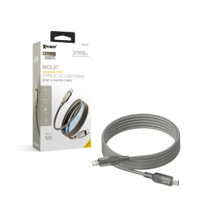 Xpower MCL27 27W Type-C To Lightning Magnetic 1M Cable - Titanium