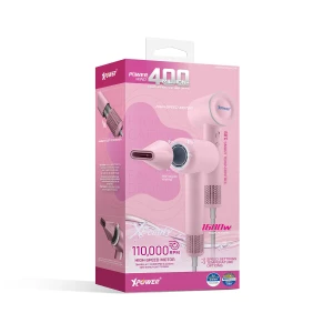 Xpower 1600W Powerwind Hair Dryer - Pink