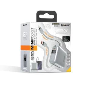XPower MINI POCKET Type-C LED10000mAh PD+PPS mini Power Bank - Grey