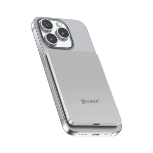 Xpower 5000mah 20w 2in1 Wireless Ultra Thin Power Bank - Silver