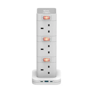 XPower Optimus 12 OM12 15-output switch power strip 12 Outlet PD3.0 Output (3M) White-4895246613314