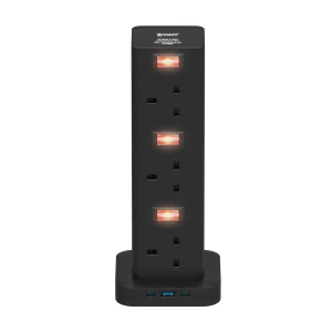XPower Optimus 12 OM12 15-output switch power strip 12 Outlet PD3.0 Output (3M) Black-4895246613307