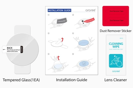 Araree Sub Core Anti-Bacterial Tempered Glass For Samsung Galaxy Watch 3 - 41Mm - Clear