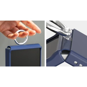 Araree Aero Flex Case With Finger Ring Holder For Samsung Galaxy Z Flip 7 - Navy