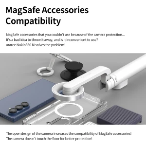 Araree Nukin 360 Magsafe Case With Hinge Protection For Samsung Galaxy Z Fold 7 - Clear