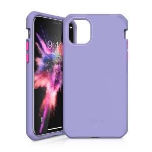 Itskins Supreme Solid Case Anti Shock Up To 3 Mtr For iPhone 11 Pro (5.8) - Light Purple & Fushia-4894465601812
