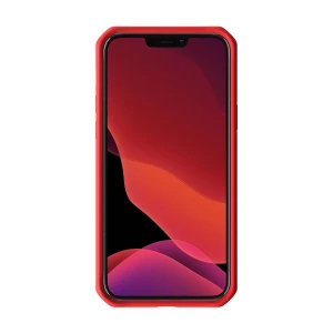 Itskins Hybrid Tek - Antimicrobial Case For iPhone 12 & 12 Pro -Red And Transparent-4894465864491