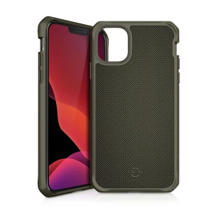 Itskins Hybrid Ballistic - Magnet Mount Case For iPhone 12 Pro Max -Kaki-4894465933883