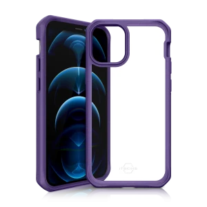 Itskins Feroniabio Pure Case For iPhone 12 Pro Max 2M Anti Shock - Purple And Transparent-4894465898038