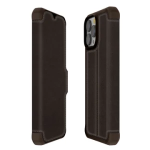 Itskins Hybrid Folio Series Cover For iPhone 13 Pro (6.1) - Brown With Real Leather-4894465661243
