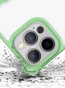 Itskins Hybrid Sling Series Cover For iPhone 13 Pro Max (6.7) - Light Green And Transparent-4894465166748