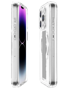Itskins Avana Grip-It Series Case Magsafe Compatible With Camera Lens Protector For Iphone 15 Pro - Clear-4894465163174