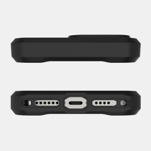Itskins Force Carbon Series Case Compatible With Magsafe With Stand For iPhone 16 Pro Max ( 6.9 ) - Black-4894465461959