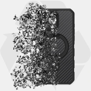 Itskins Force Carbon Series Case Compatible With Magsafe With Stand For iPhone 16 Pro Max ( 6.9 ) - Black-4894465461959