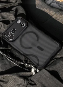 Itskins Supreme Tek Series Magsafe Case with Stand Mor iPhone 17 Pro Max -Black-4894995000697