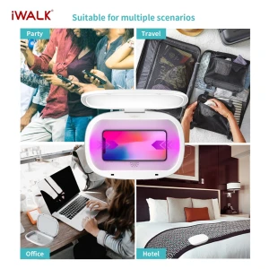 Iwalk Capsule Multi-Function Disinfection Box With 10W Wireless Charging - White (Model No. D001) (12 Months Warranty)