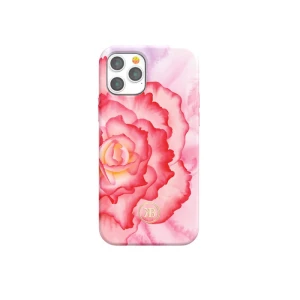 Kingxbar Peony Flower Case For iPhone 12 & 12 Pro - Pink