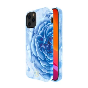 Kingxbar Peony Flower Case For iPhone 12 & 12 Pro - Blue
