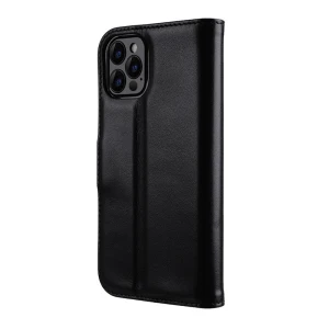 Melkco Premium Leather Origin Series - Book Type Case For iPhone 13 Pro - Black