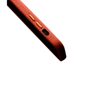 Melkco-Origin Paris Series Clemence Leather Regal Cover Case For iPhone 13 Pro - Orange