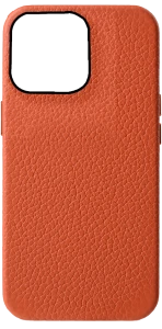 Melkco-Origin Paris Series Clemence Leather Regal Cover Case For iPhone 13 Pro Max - Orange