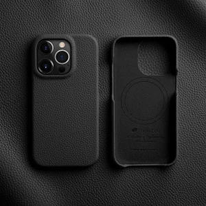 Melkco Back Snap Pro Series With Magsafe Clemence Leather Regal Cover Case For Iphone 15 Pro - Black