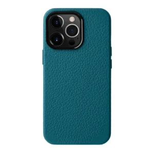 Melkco-Origin Paris Magsafe Clemence Leather Regal Cover Case For Iphone 15 Pro Max - Blue