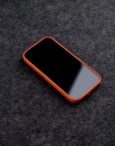 Melkco Origin Paris Magsafe Clemence Leather Regal Cover Case for iPhone 16 Pro - Orange