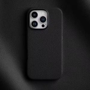 Melkco Origin Paris Magsafe Clemence Leather Regal Cover Case for iPhone 16 Pro Max - Black
