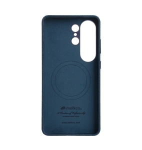 Melkco Alcantara Magsafe Case For Samsung Galaxy S26 Ultra - Dark Blue - 4894522124162